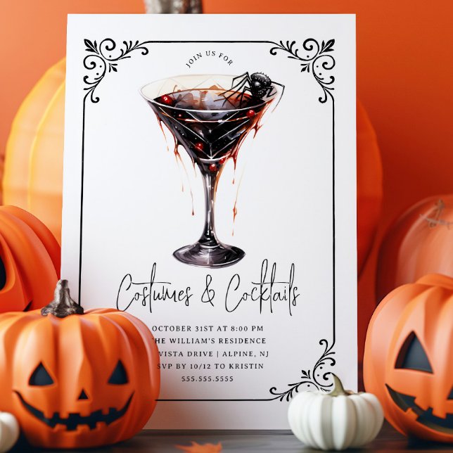Invitación Fiesta de Halloween de Disfraces y Martinis (Subido por el creador)