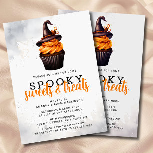 Invitación Fiesta de Halloween de dulces y Tratamientos de Ac