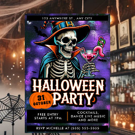 Invitación Fiesta de Halloween de fantasía y Moda