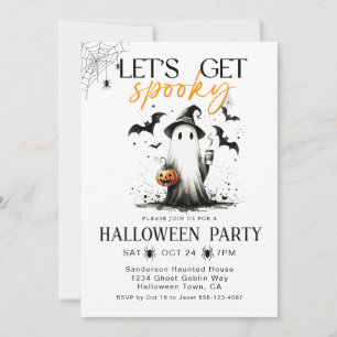 Invitación Fiesta de Halloween de Fantasma Espeluznante