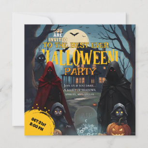 Invitación Fiesta de Halloween de fantasmas de octubre y cala