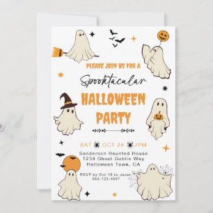 Invitación Fiesta de Halloween de Fantasmas Espeluznantes