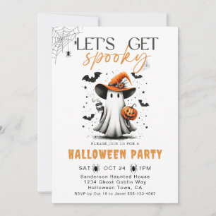 Invitación Fiesta de Halloween de fantasmas espeluznantes