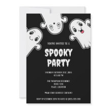 Fiesta de Halloween de fantasmas espeluznantes en