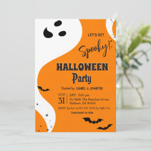 Invitación Fiesta de Halloween de Fantasmas Vamos a Asustar M