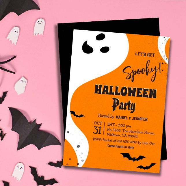 Invitación Fiesta de Halloween de Fantasmas Vamos a Asustar M (Subido por el creador)