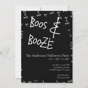 Invitación Fiesta de Halloween de Fantasmas y Licor