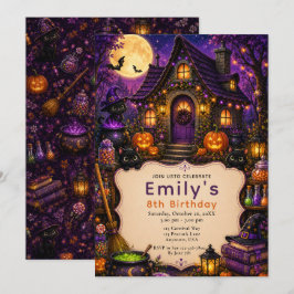 Invitación Fiesta de Halloween de Gato Negro