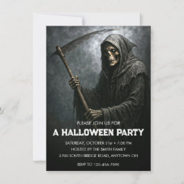 Invitación Fiesta de Halloween de Grim Reaper