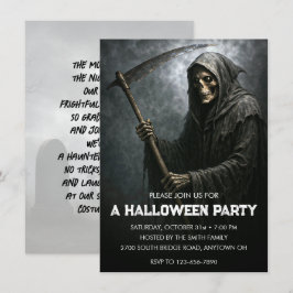 Invitación Fiesta de Halloween de Grim Reaper