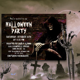 Invitación Fiesta de Halloween de Grim Reaper