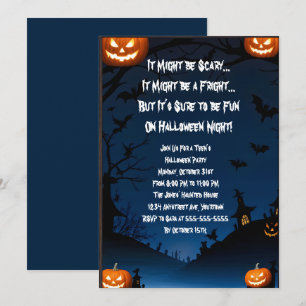 Invitación Fiesta de Halloween de Jacks en las Esquinas
