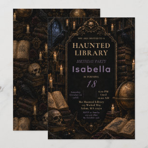 Invitación Fiesta de Halloween de la Biblioteca Gótica