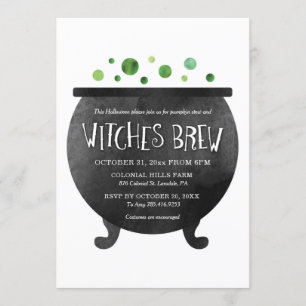 Invitación Fiesta de Halloween de la Brew de Brujas