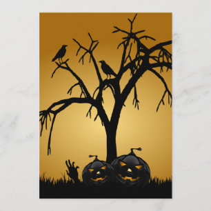 Invitación Fiesta de Halloween de la calabaza