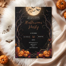 Fiesta de Halloween de la Calabaza de Luna Oscura