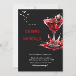 Invitación Fiesta de Halloween de la Calavera de Adultos con