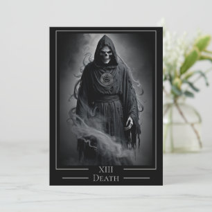 Invitación Fiesta de Halloween de la carta de Tarot de la Mue