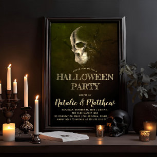 Invitación Fiesta de Halloween de la espeluznante noche de fa