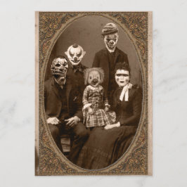 Invitación Fiesta de Halloween de la familia de los payasos