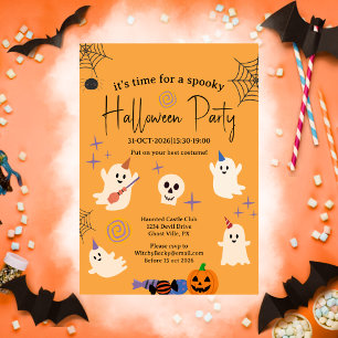 Invitación Fiesta de Halloween de la familia de oficina de fa
