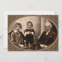 Invitación Fiesta de Halloween de la familia de vampiros zomb