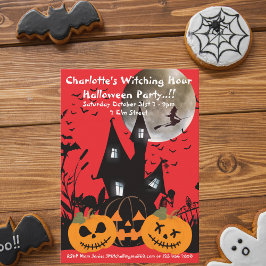 Invitación Fiesta de Halloween de la Hora de la Testimonio In