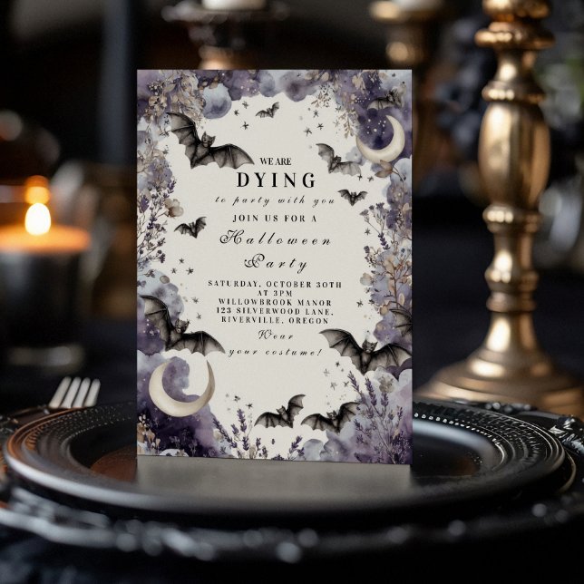 Invitación Fiesta de Halloween de la Luna Bats (Subido por el creador)