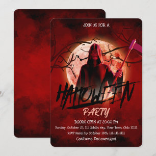 Invitación Fiesta de Halloween de la Luna de Sangre del Espan