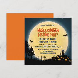 Invitación Fiesta de Halloween de la noche de la luz de la lu