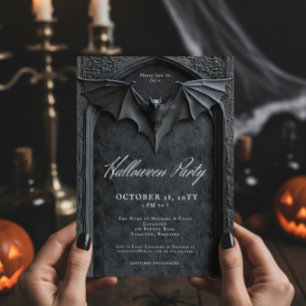 Invitación Fiesta de Halloween de la Tumba Gótica