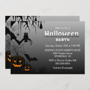 Invitación Fiesta de Halloween de las calabazas espeluznantes
