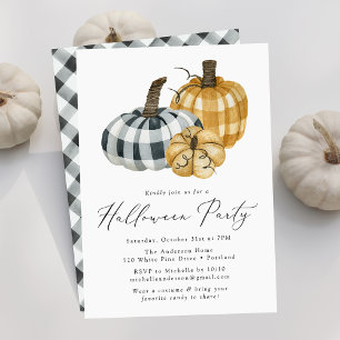 Invitación Fiesta de Halloween de las calabazas rusas de plás