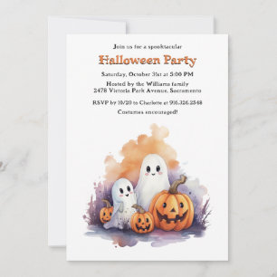 Invitación Fiesta de Halloween de los chicos de las zapatilla