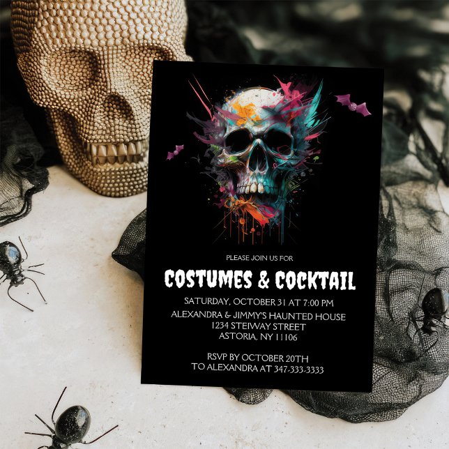 Invitación Fiesta de Halloween de los disfraces y cócteles (Subido por el creador)