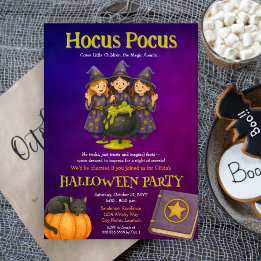 Invitación Fiesta de Halloween de los niños de Hocus Pocus