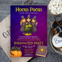 Invitación Fiesta de Halloween de los niños de Hocus Pocus