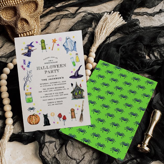Invitación Fiesta de Halloween de los niños graciosos (Subido por el creador)