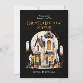 Invitación Fiesta de Halloween de Mansión Abandonada de Fanta