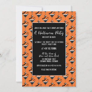 Invitación Fiesta de Halloween de Martini Bats