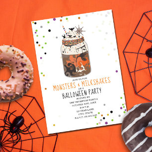 Invitación Fiesta de Halloween de Monsters and Milkshakes