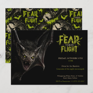 Invitación Fiesta de Halloween de Murciélago - Halloween de A