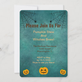 Invitación Fiesta de Halloween de Murciélagos Espeluznantes A