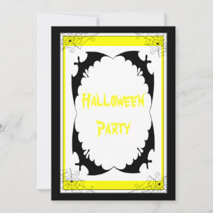 Invitación Fiesta de Halloween de Murciélagos Negros Gigantes