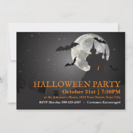 Invitación Fiesta de Halloween de Noche Oscura