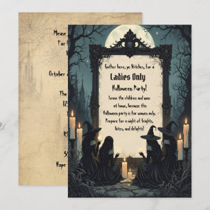Invitación Fiesta de Halloween de reunión de brujas