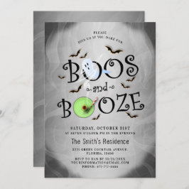 Invitación Fiesta de Halloween de Smoray Boos y Booze