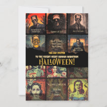 Fiesta de Halloween de terror de película de monst