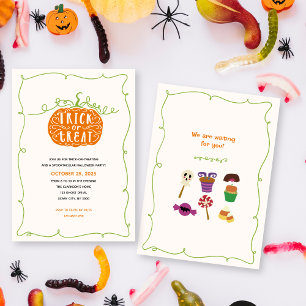 Invitación Fiesta de Halloween de Trick o Trek
