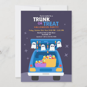 Invitación Fiesta De Halloween De Troneo O Tratamiento